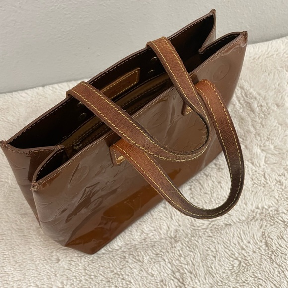 ❌SOLD❌ Louis Vuitton Monogram Brown/Bronze Vernis Reade PM Handbag - Picture 14 of 17